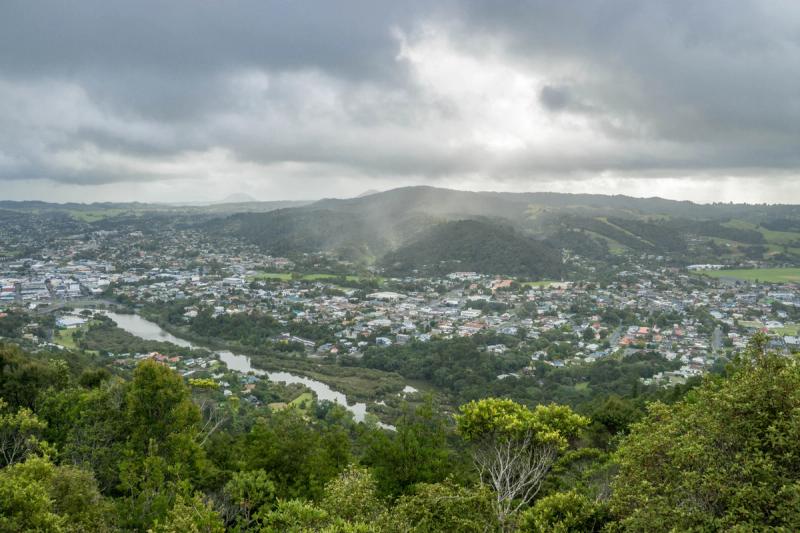 An iconic view of Whangārei, where we service for residential builds.