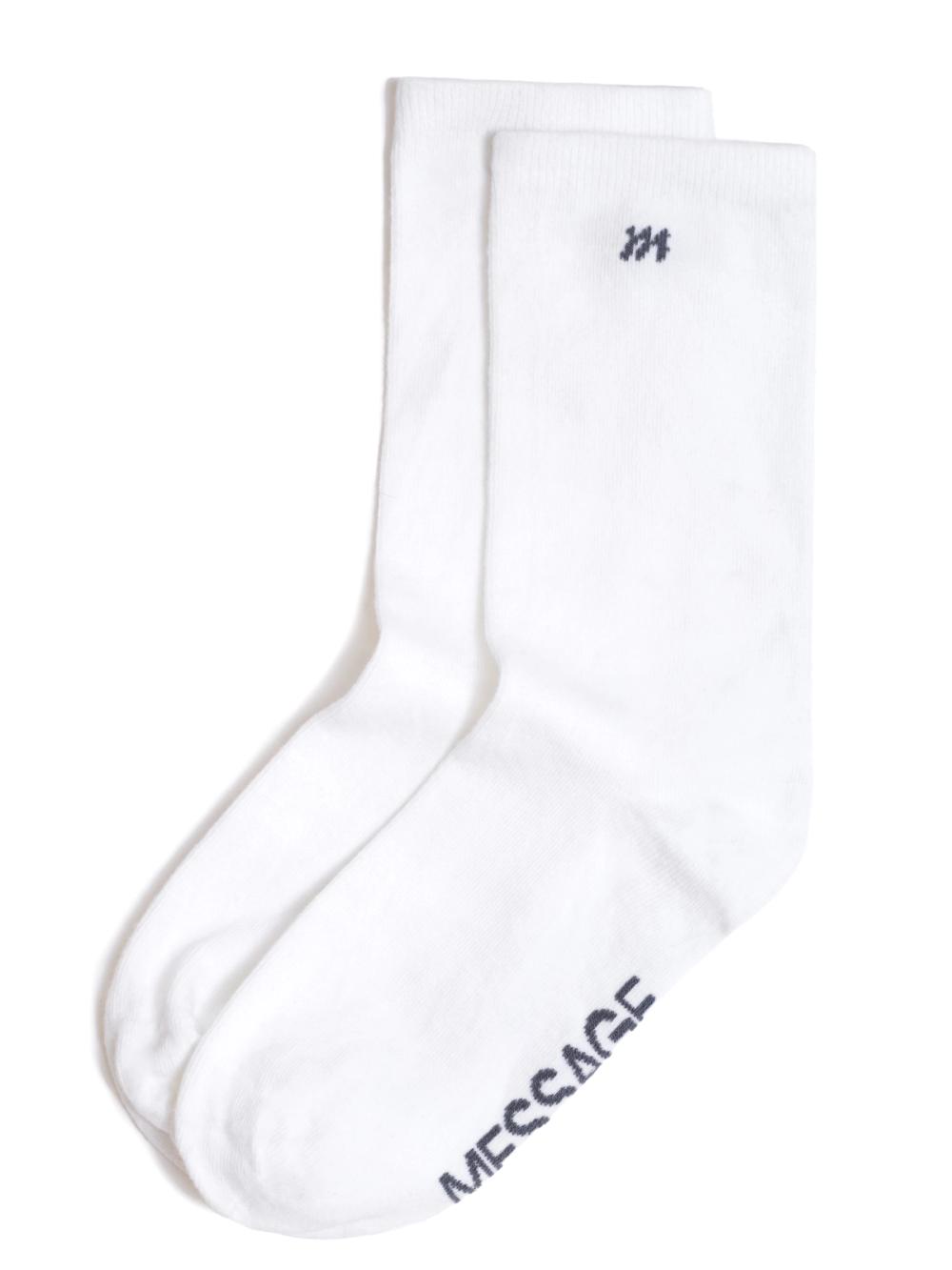 The Message Everyday Sock in White