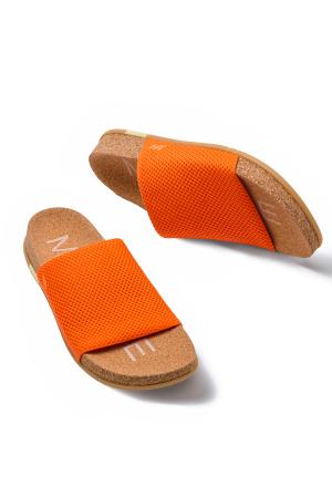 The Message Shaw Slide Mesh Sandal in Nectar