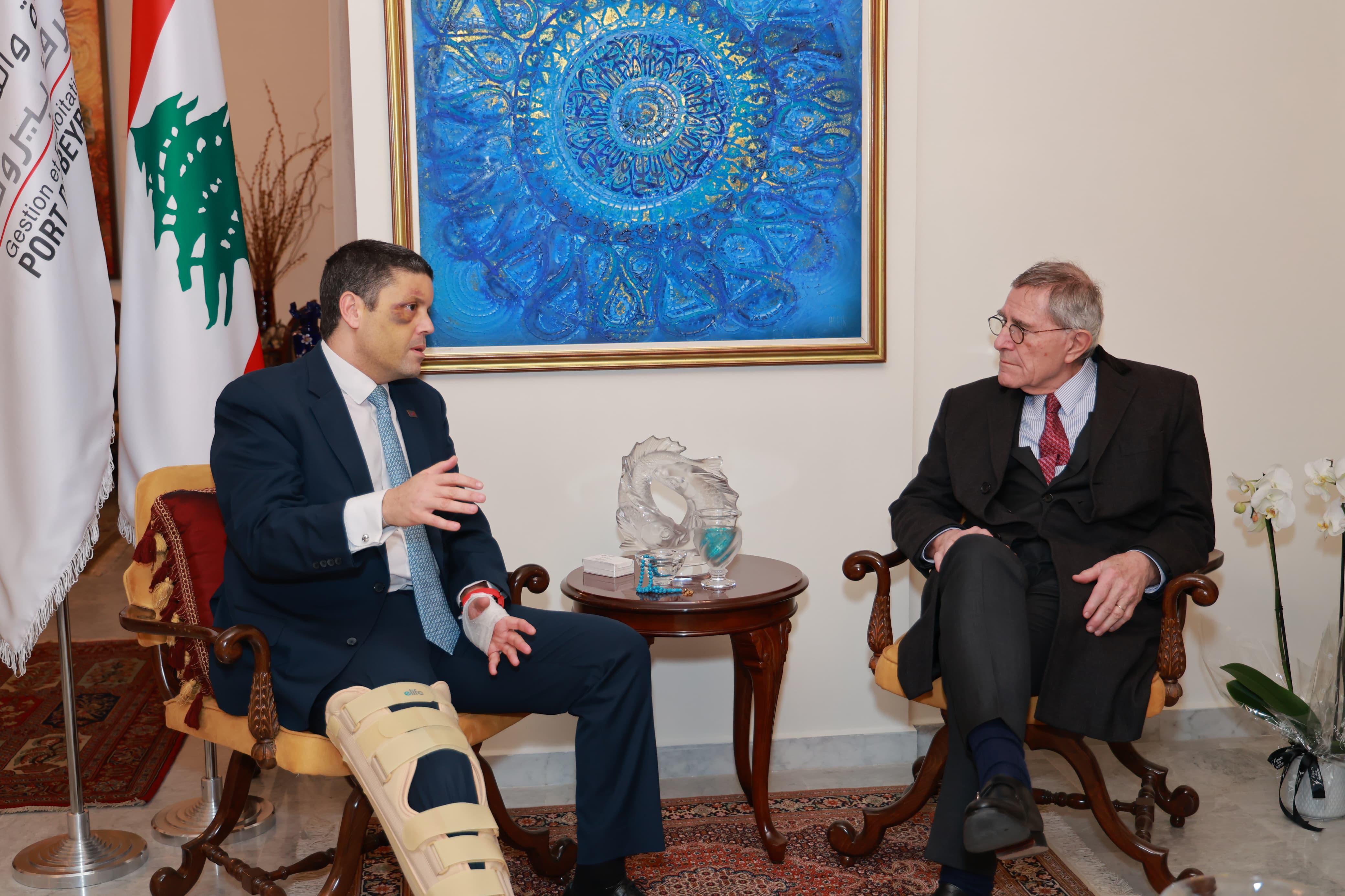 مرفأ بيروت يستقبل مبعوث فرنسا لمبادرة IMEC ويبحث تطوير دوره في خط الهند–أوروبا
