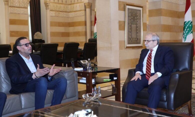 رئيس الحكومة اللبناني يستقبل هانيبعل القذافي