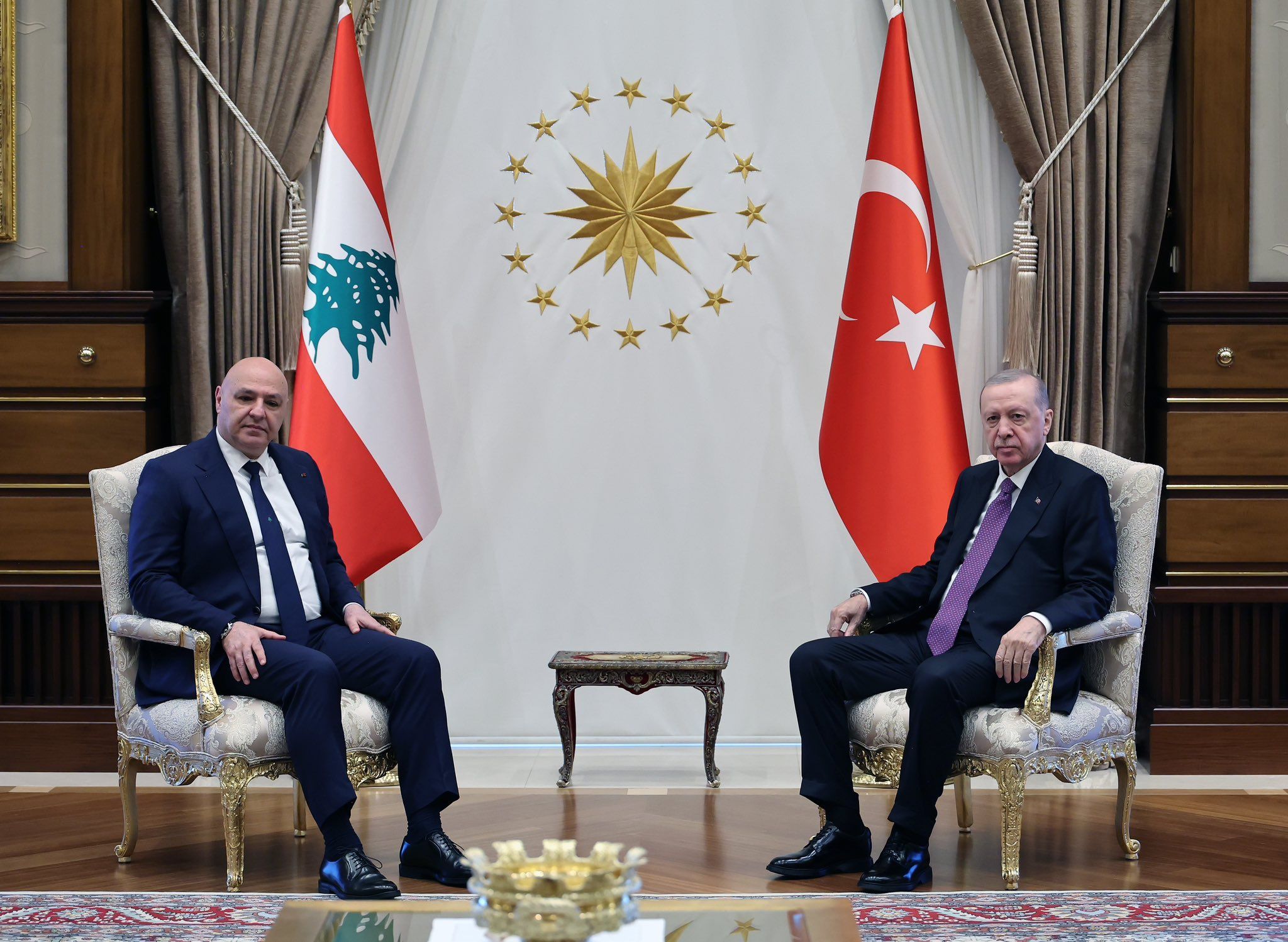 خلال المؤتمر الصحافي مع عون.. أردوغان يعلن استعداد تركيا للانضمام إلى أي قوة استقرار في لبنان ودعم الجنوب