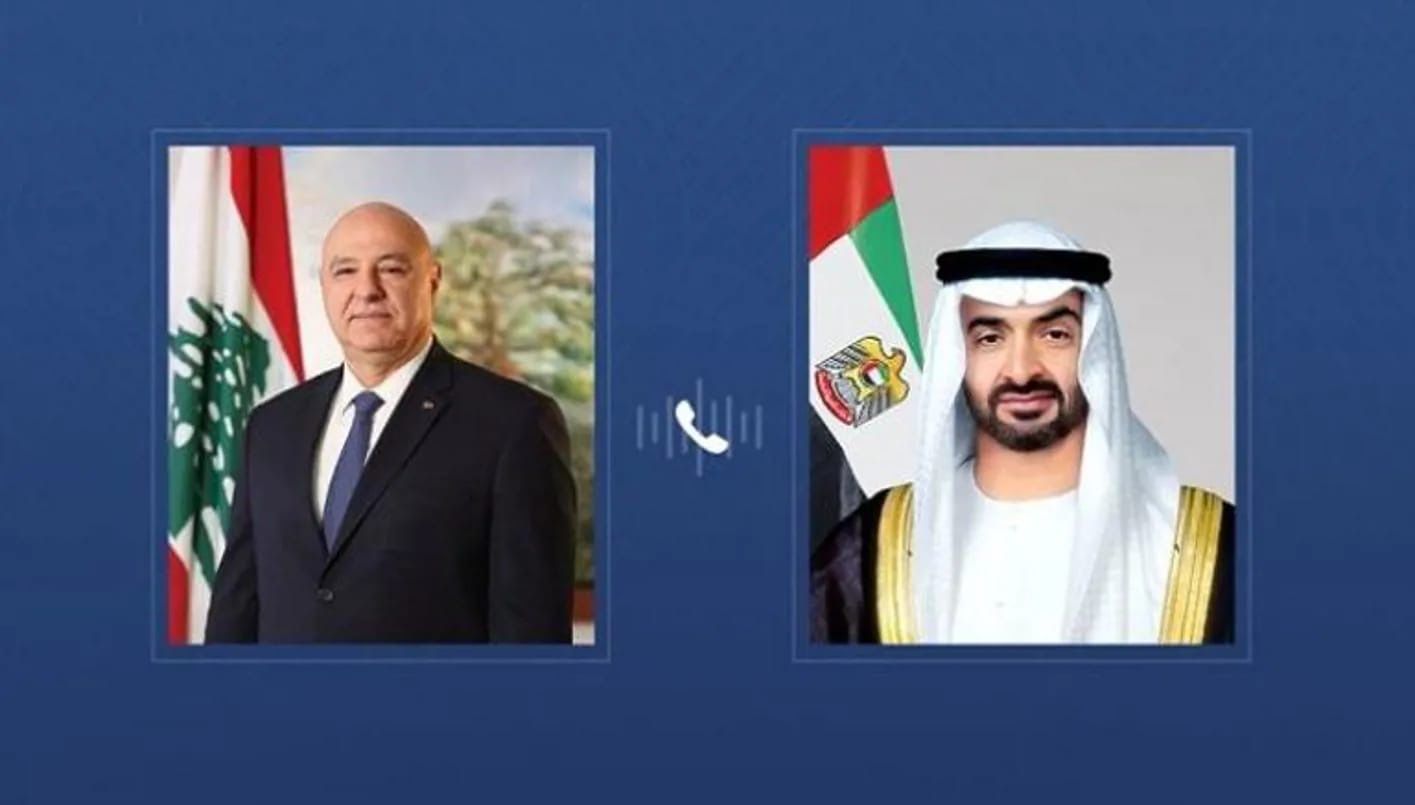 اتصال بين عون وبن زايد... تضامن لبناني ودعم إماراتي لاستقرار لبنان وسيادته