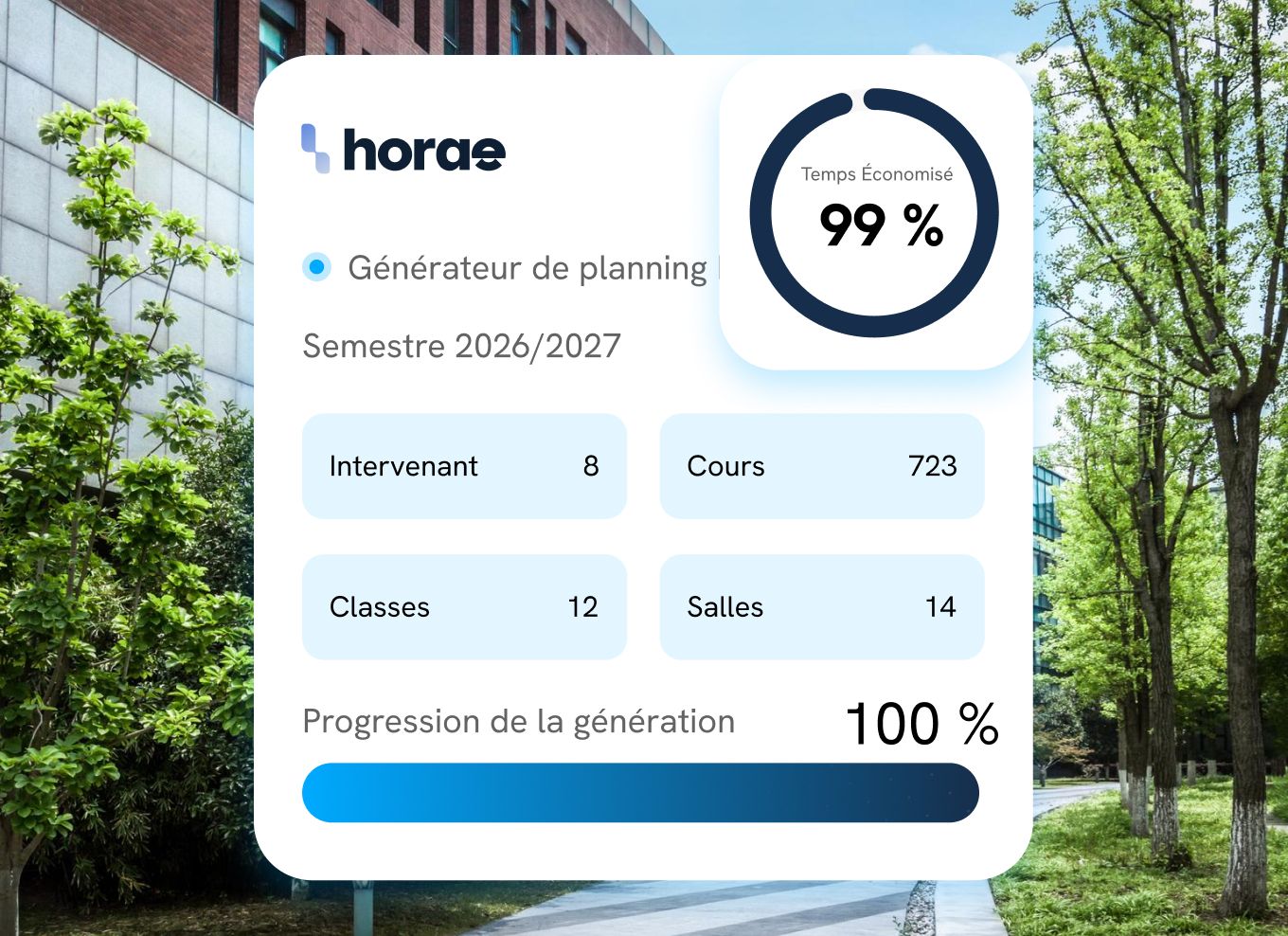Mockup Horae : SaaS EDT pour l’enseignement