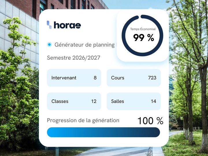 Mockup Horae : SaaS EDT pour l’enseignement
