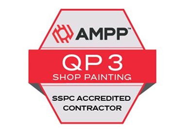 The image shows the logo for the Association for Materials Protection and Performance (AMPP) QP 3 certification.