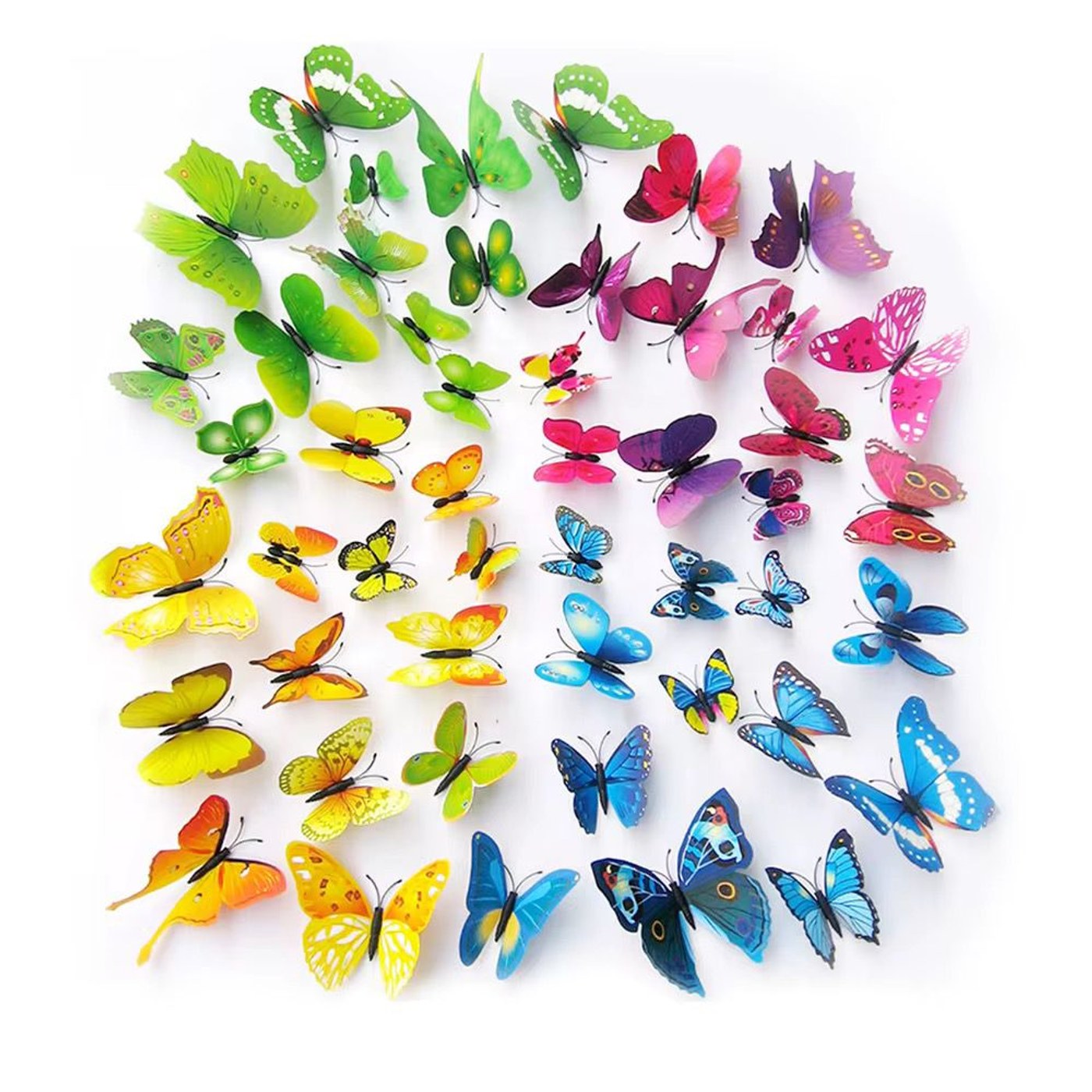 luminous butterfly stickers