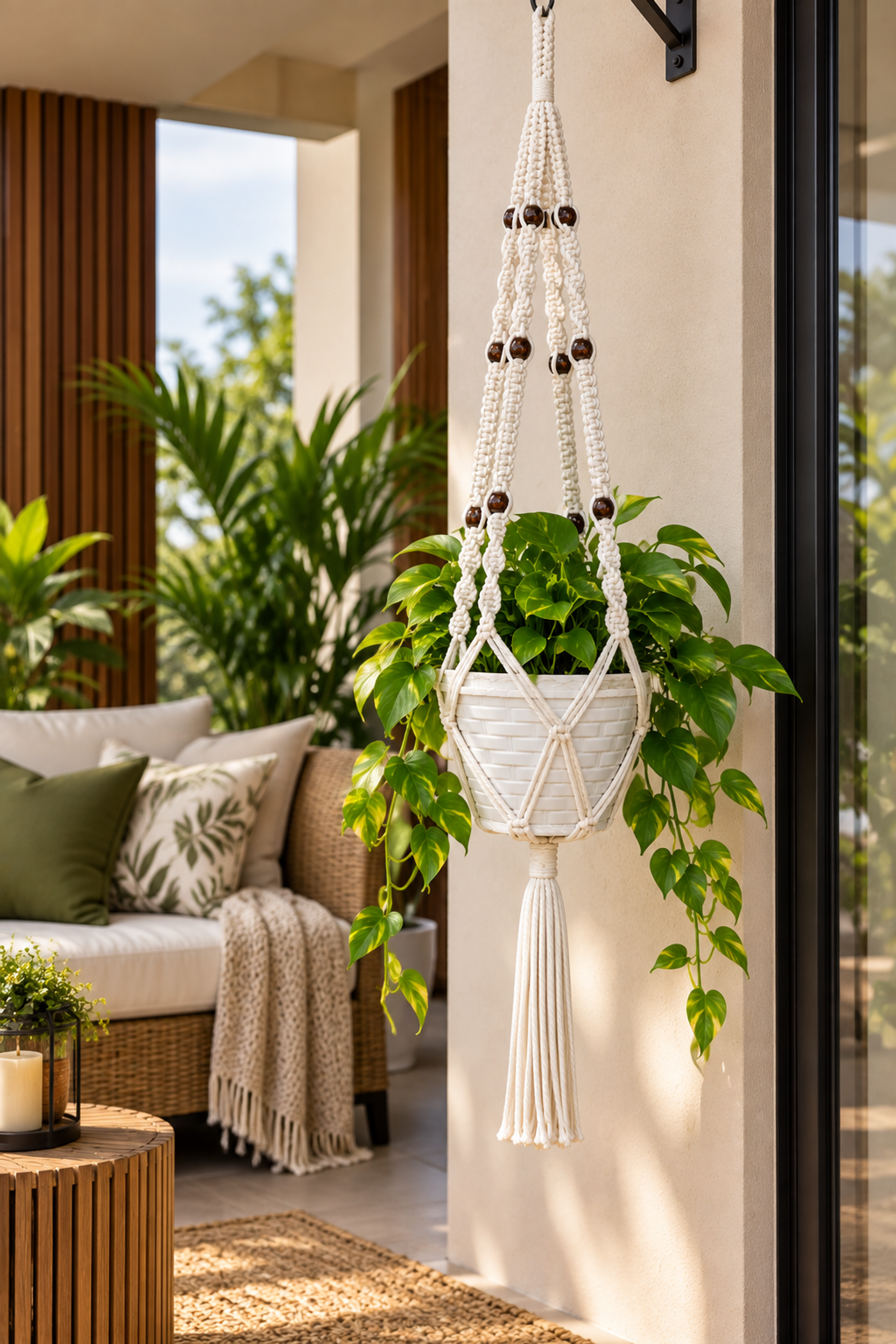 1 Layer Macrame Plant Hanger