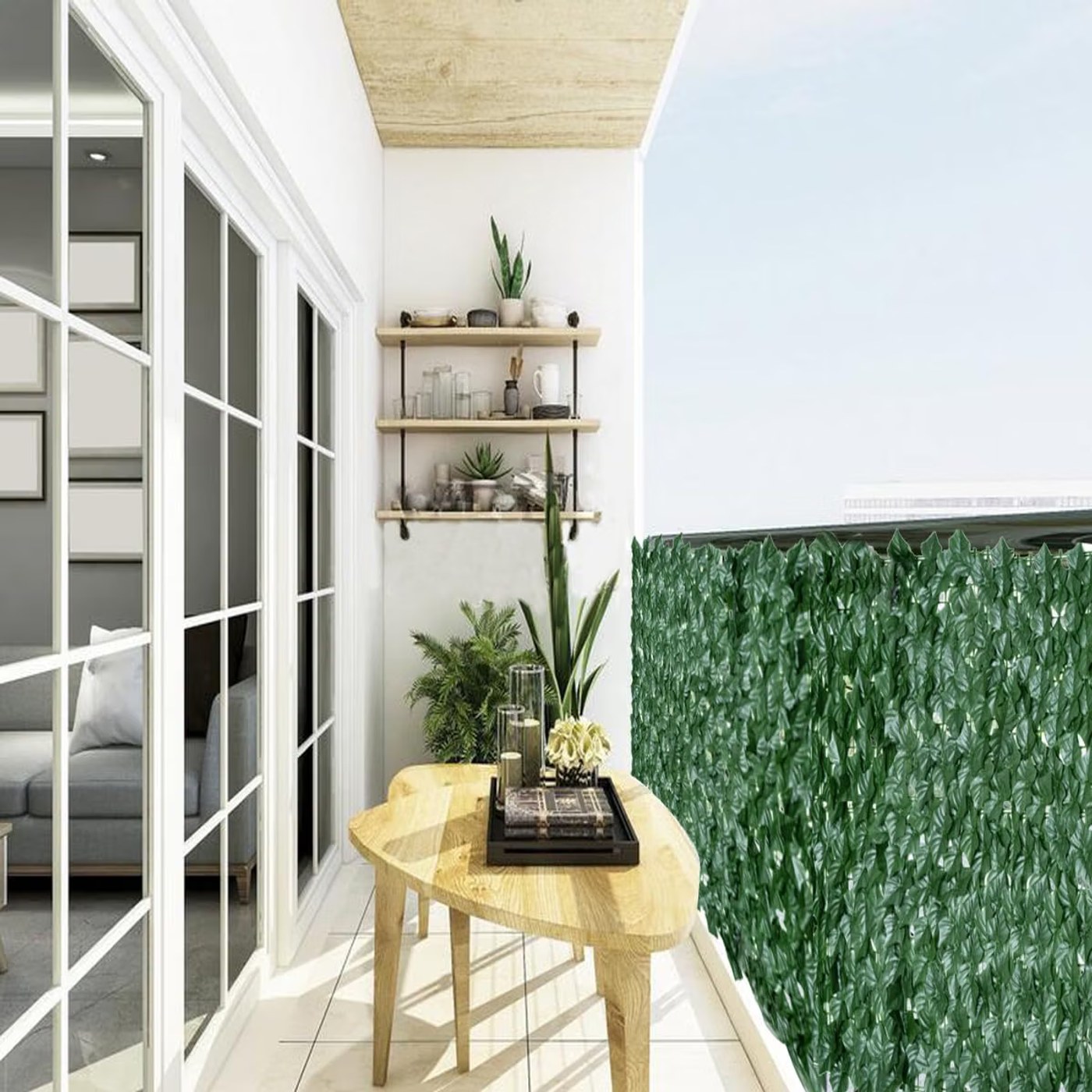 Green Balcony Fence – Artificial Leaf Privacy Screen