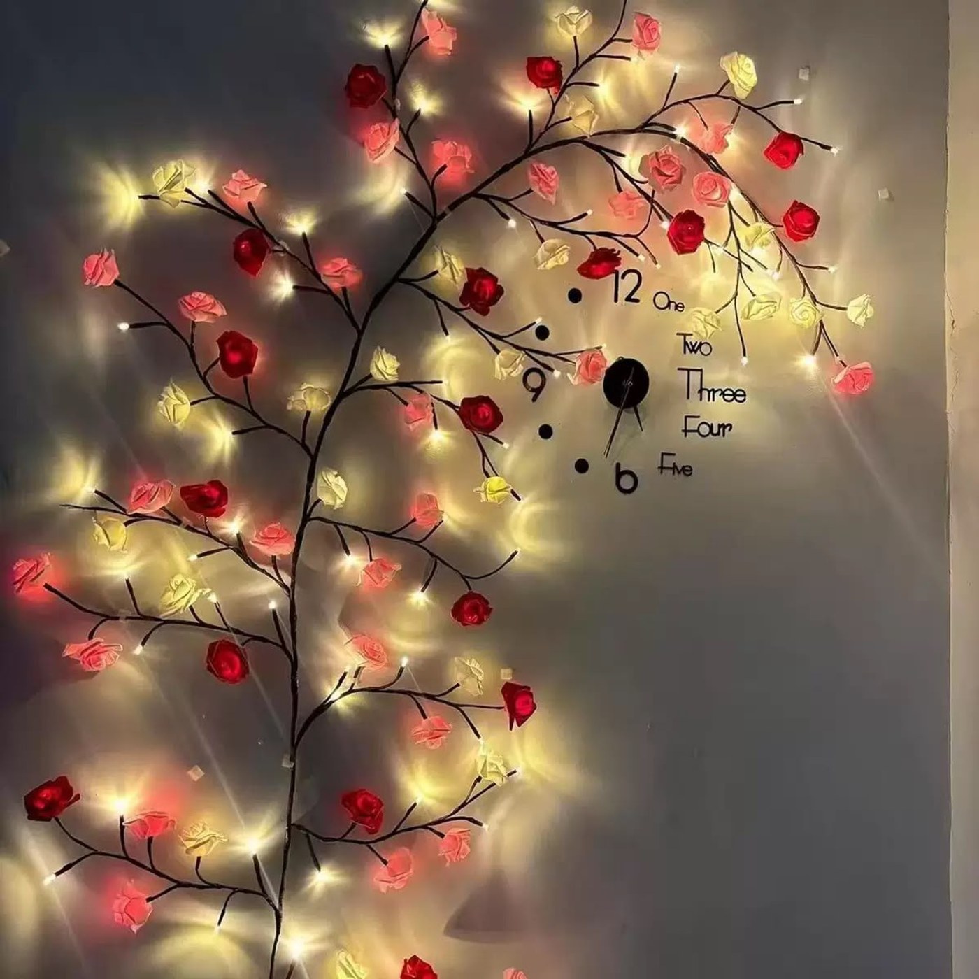 Rose vine Rattan Light