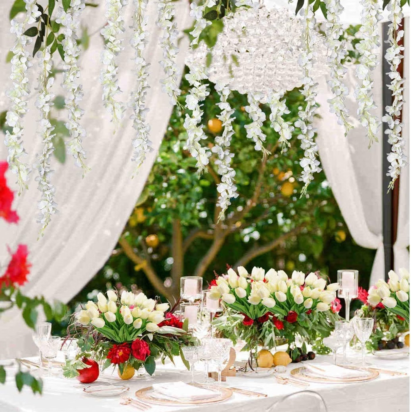12PCS Wisteria Hanging Flowers view 4