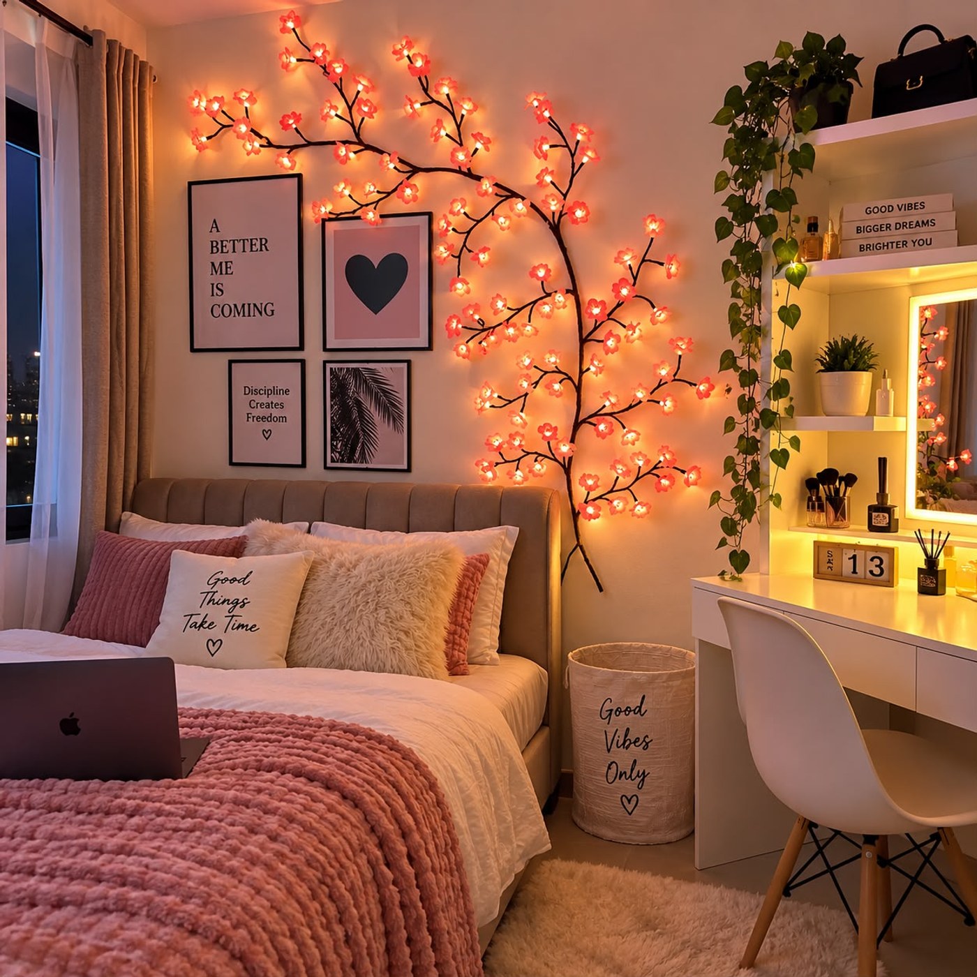 1.6M cherry Blossom LED Rattan