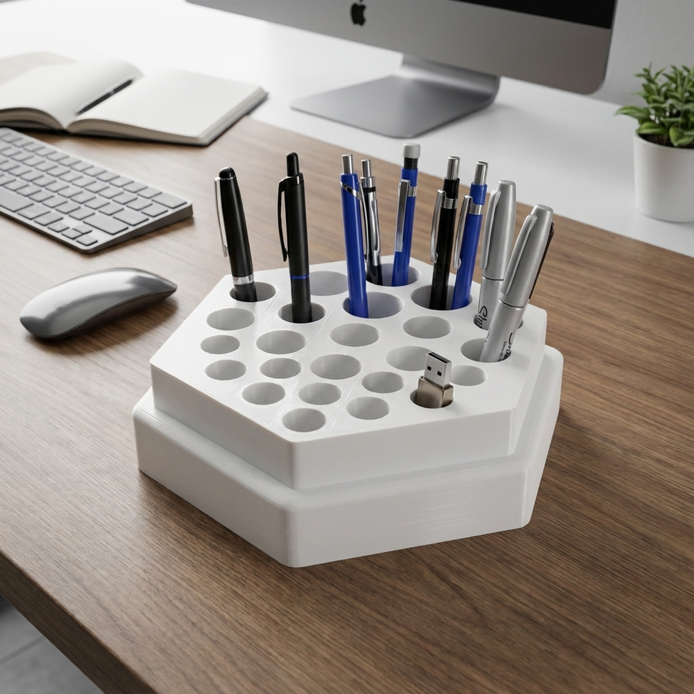 Interchangeable Hex Desk Organizer