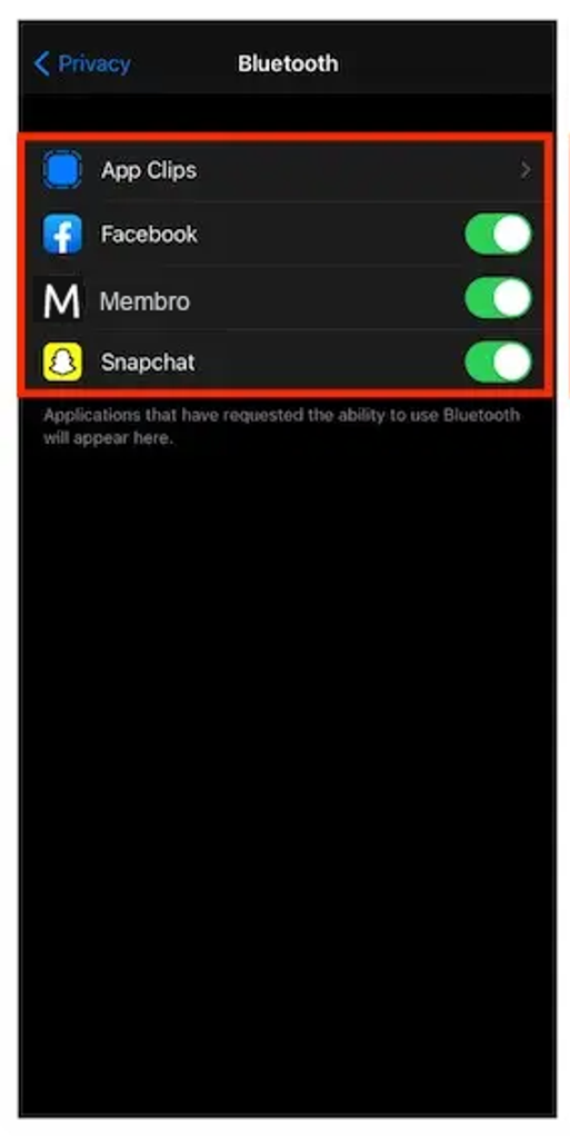 Membro bluetooth