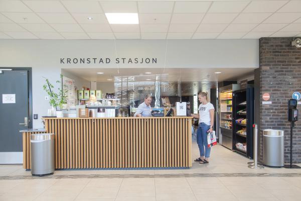 A glimpse of our café, Kronstad Stasjon coffee shop.