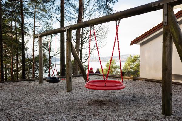 A glimpse of the outdoor area of Sammen Blokksberg kindergarten.