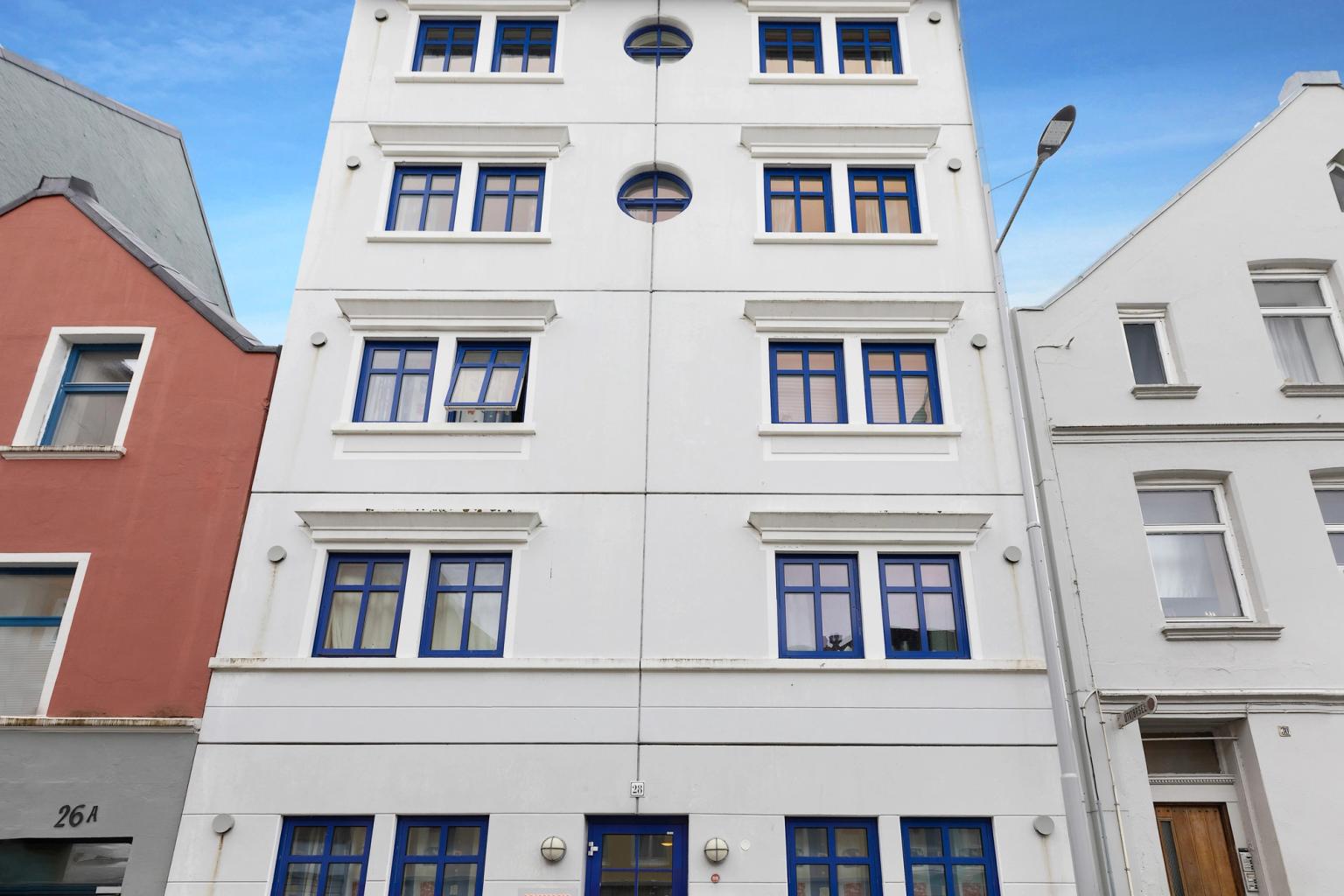 Facade of Sverres gate Student Housing.
