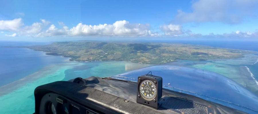 The entire island of Guam is visible from 2,000 feet up