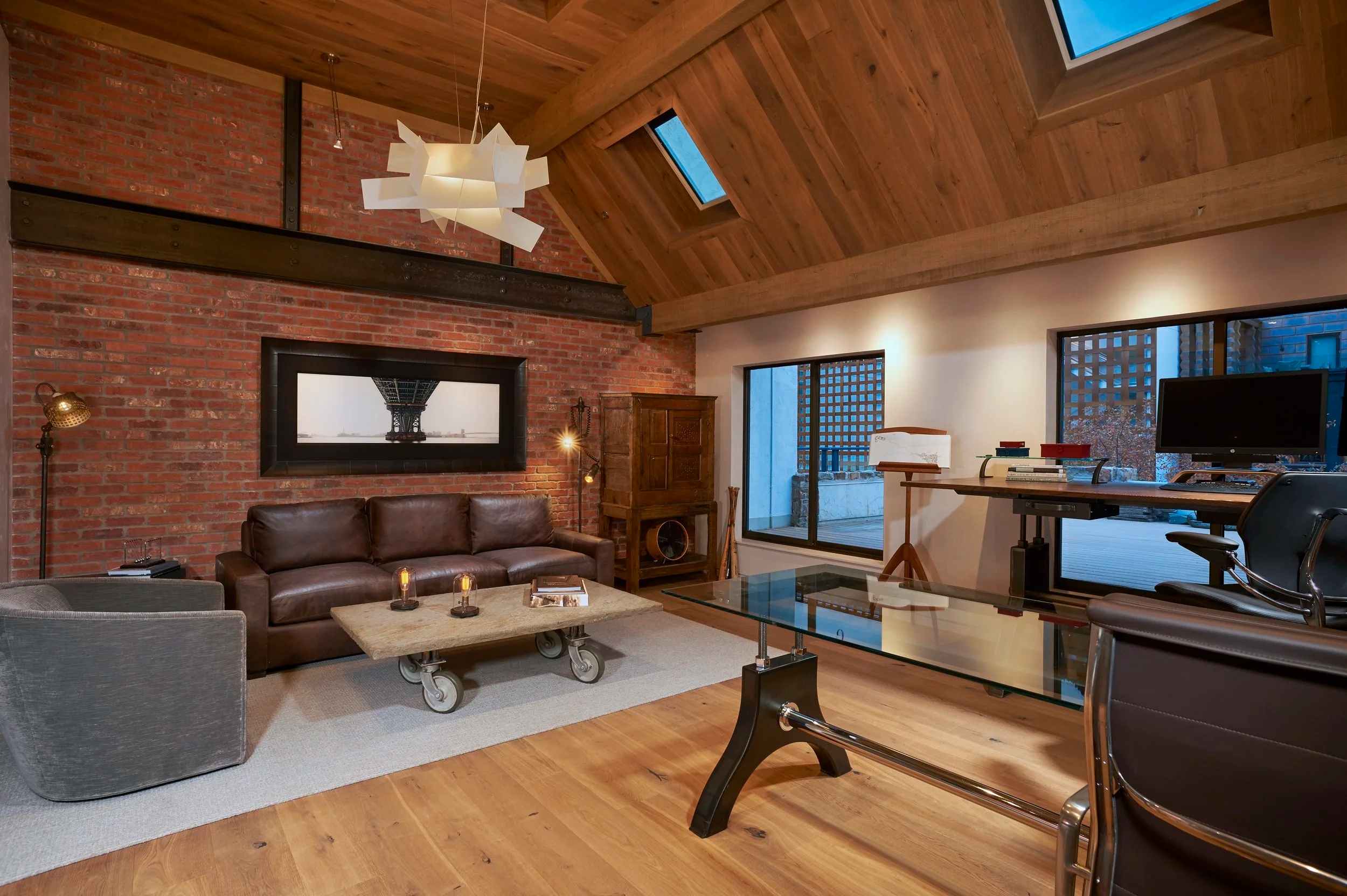 modern rustic office space