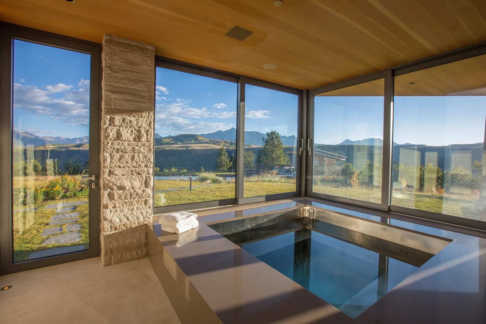 Hot tub with panoramic views
