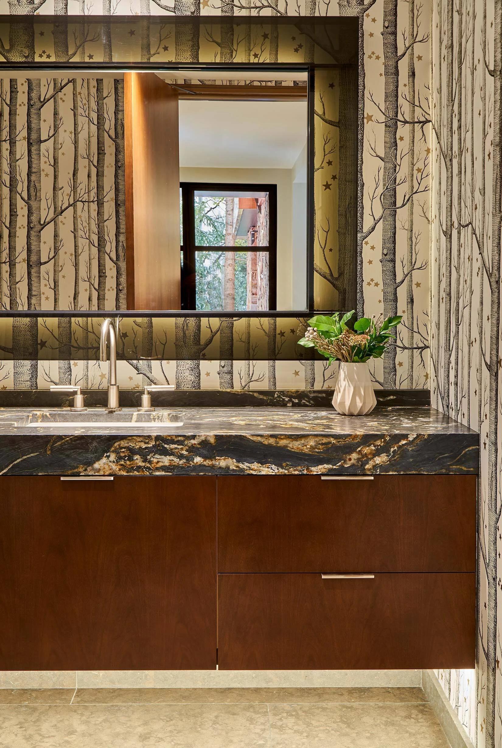 bathroom with floating vanity 