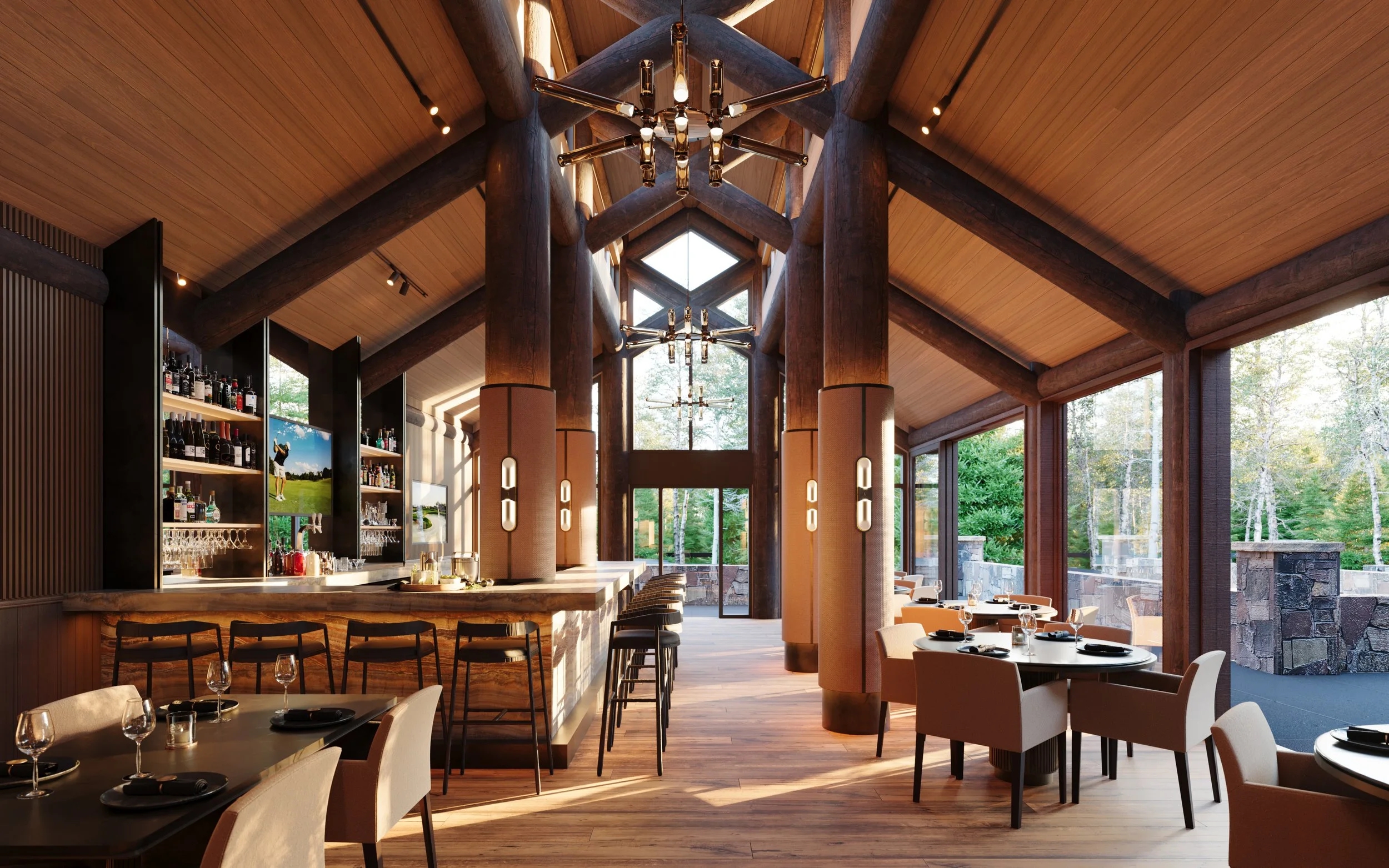 golf club dining area