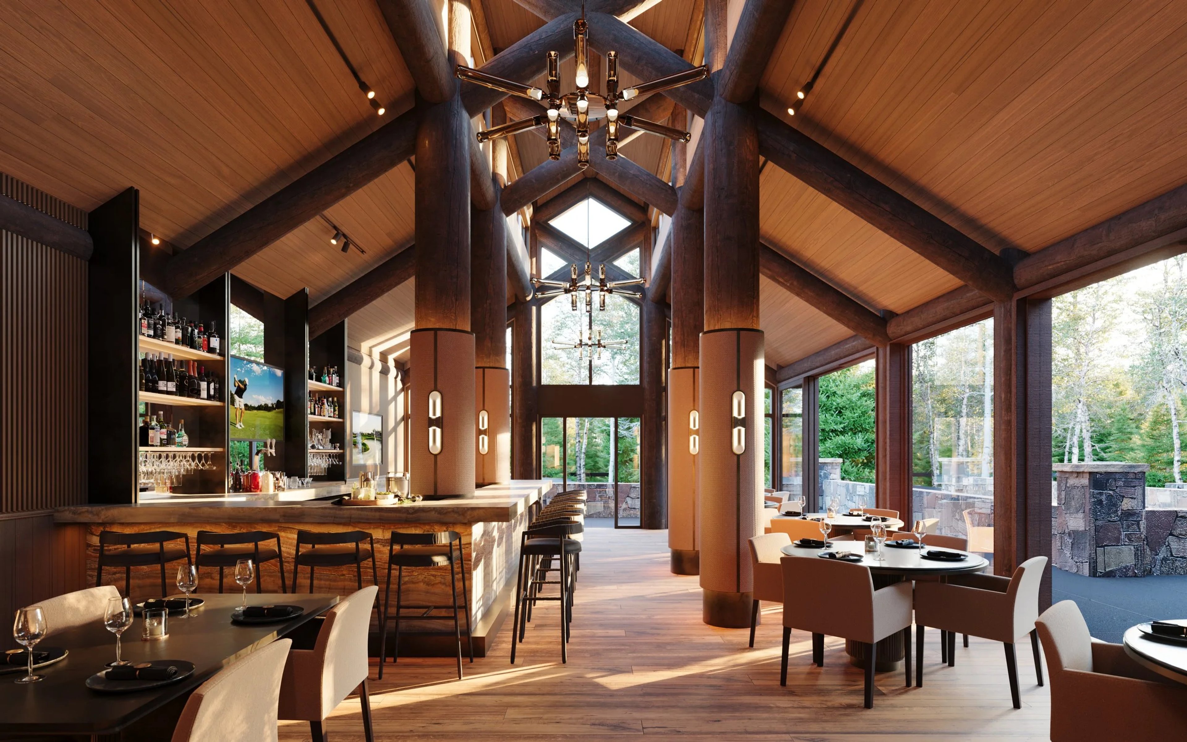 golf club dining area