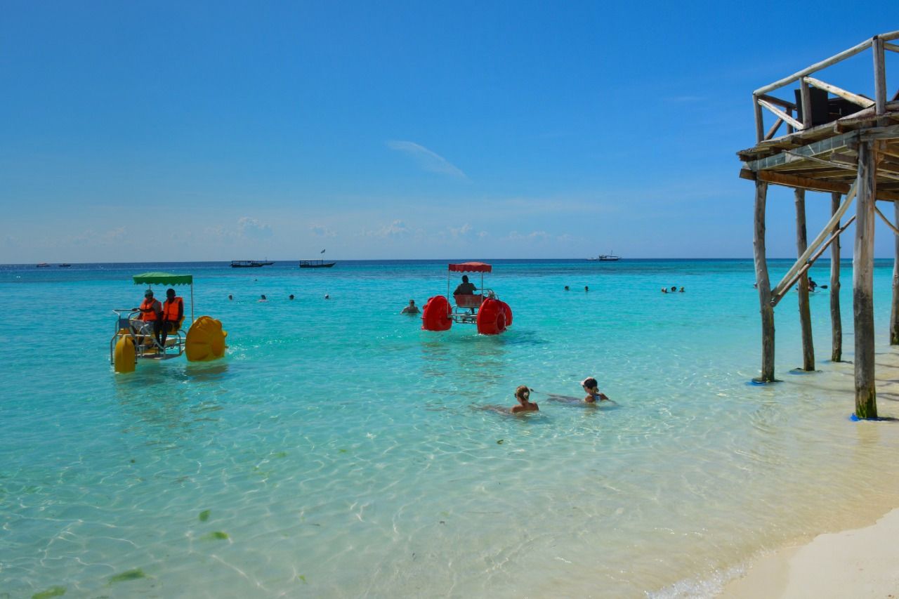 White sunny sandy beaches