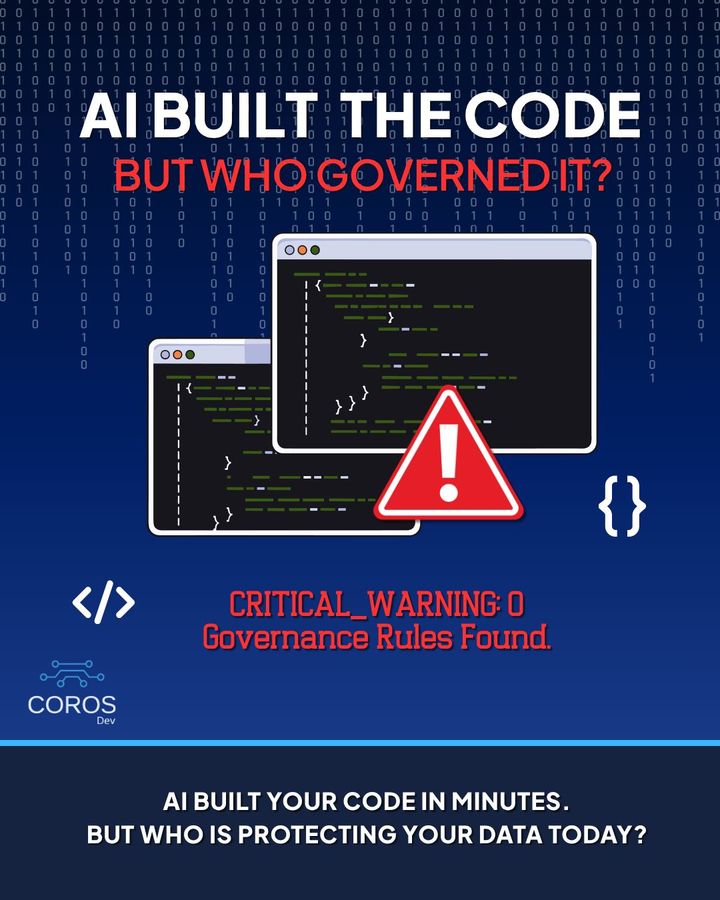 AI Built the Code But Who Governed It promotional graphic