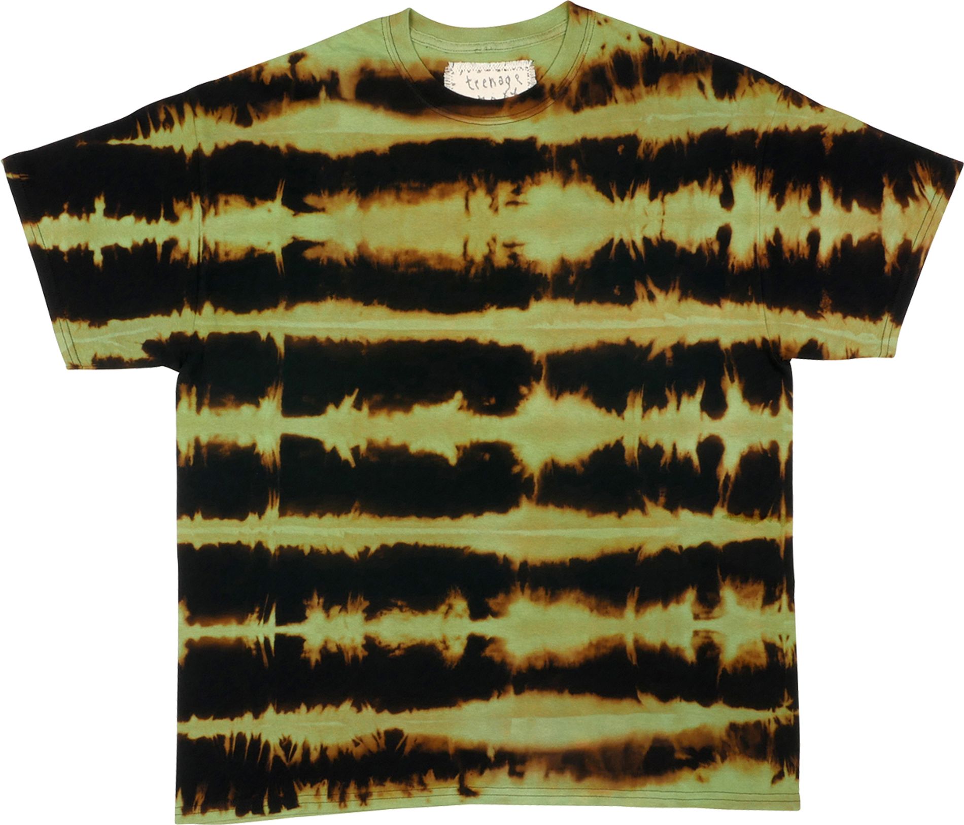 Teenage Angst "Occult Masterclass" T-Shirt - tie dye horizontal green (back print)