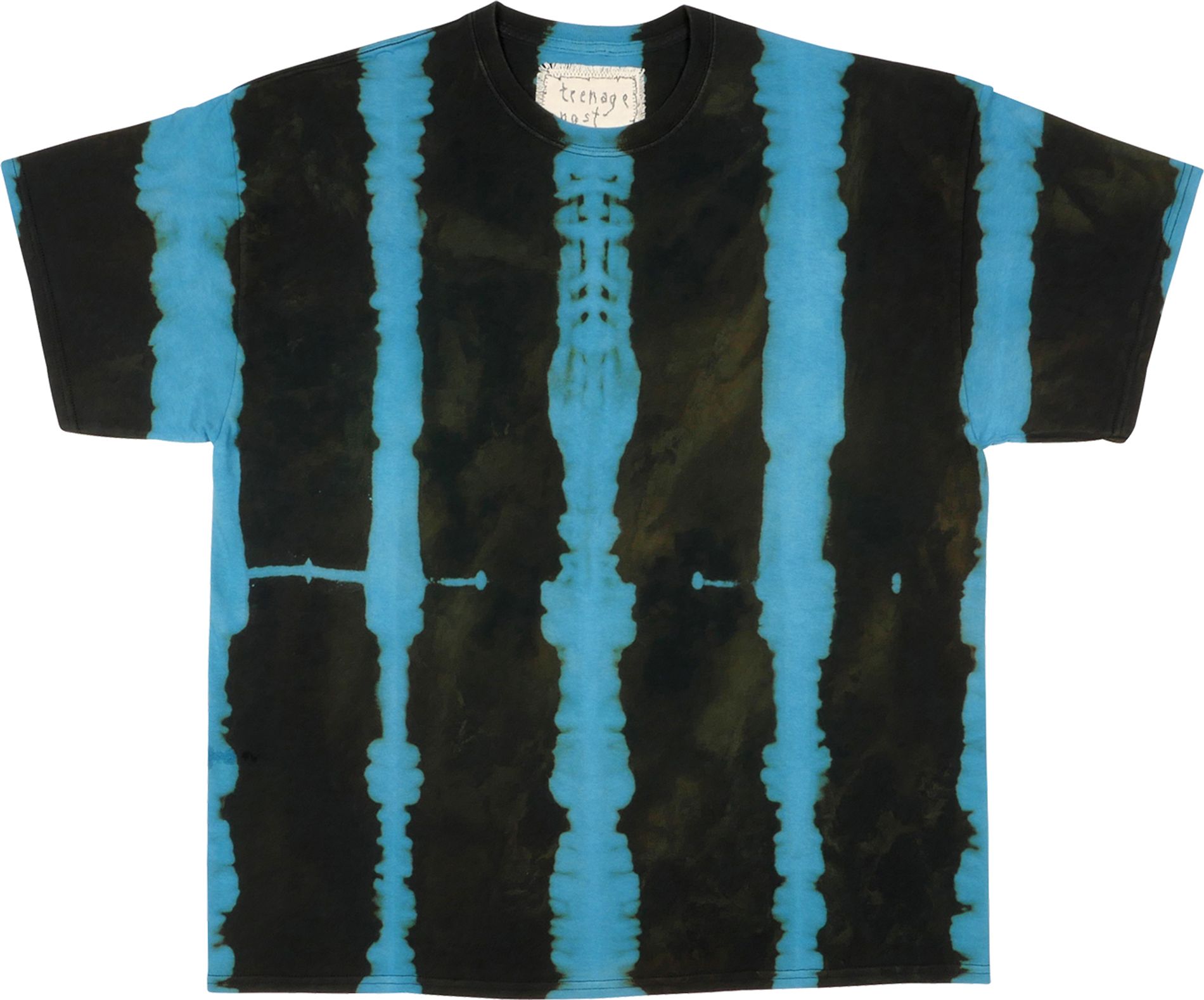 Teenage Angst "Occult Masterclass" T-Shirt - tie dye vertical blue (back print)