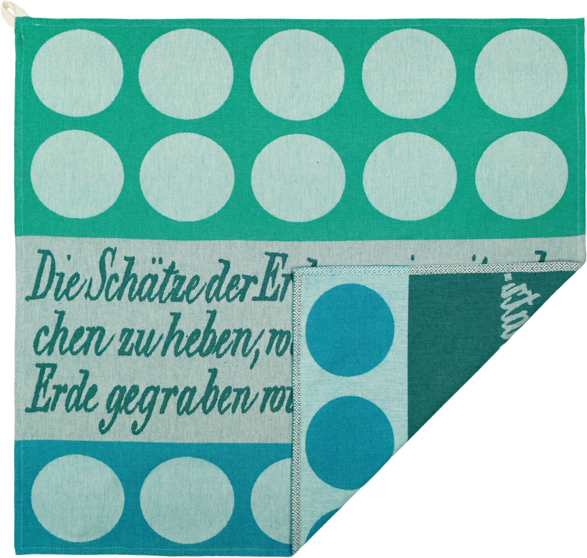 TEA TOWEL SCHÄTZE DER ERDE BLUE