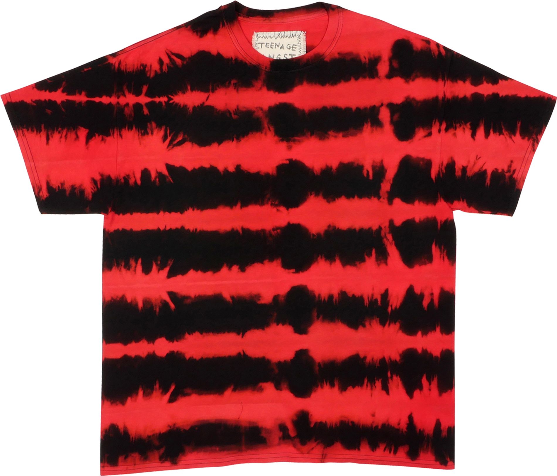 Teenage Angst "Occult Masterclass" T-Shirt - tie dye horizontal red (back print)