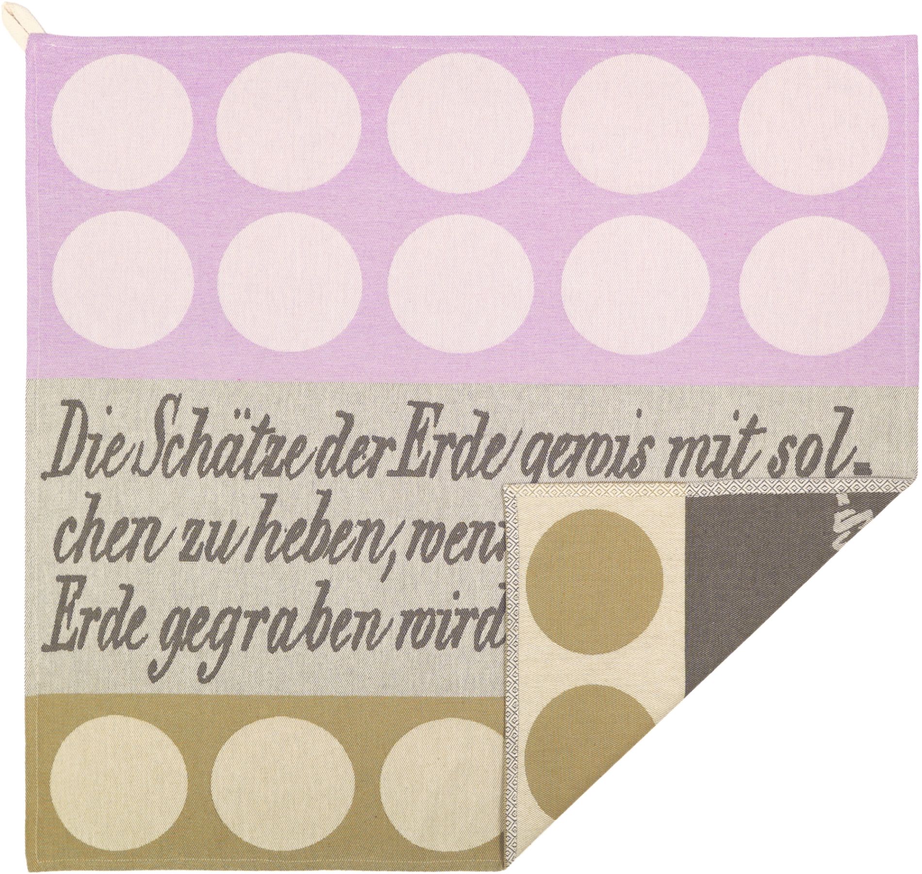 TEA TOWEL SCHÄTZE DER ERDE LILAC