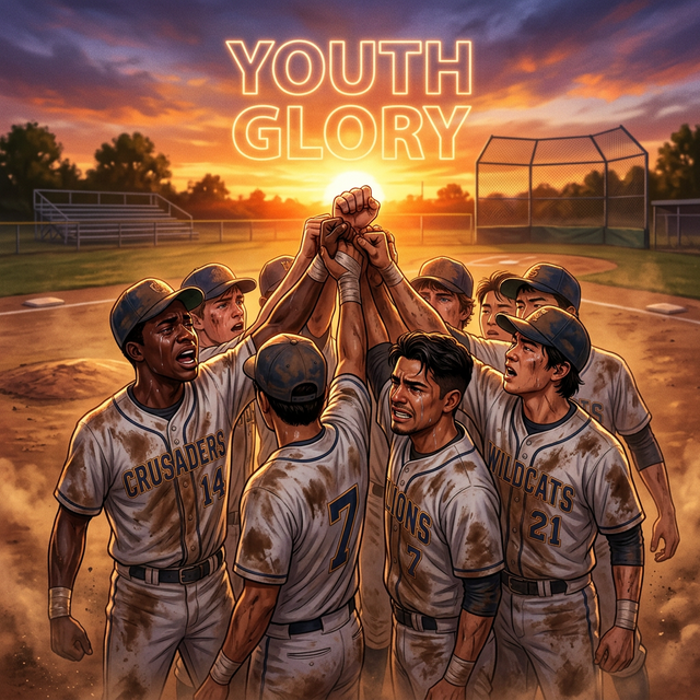 泥だらけで円陣を組む高校球児たち