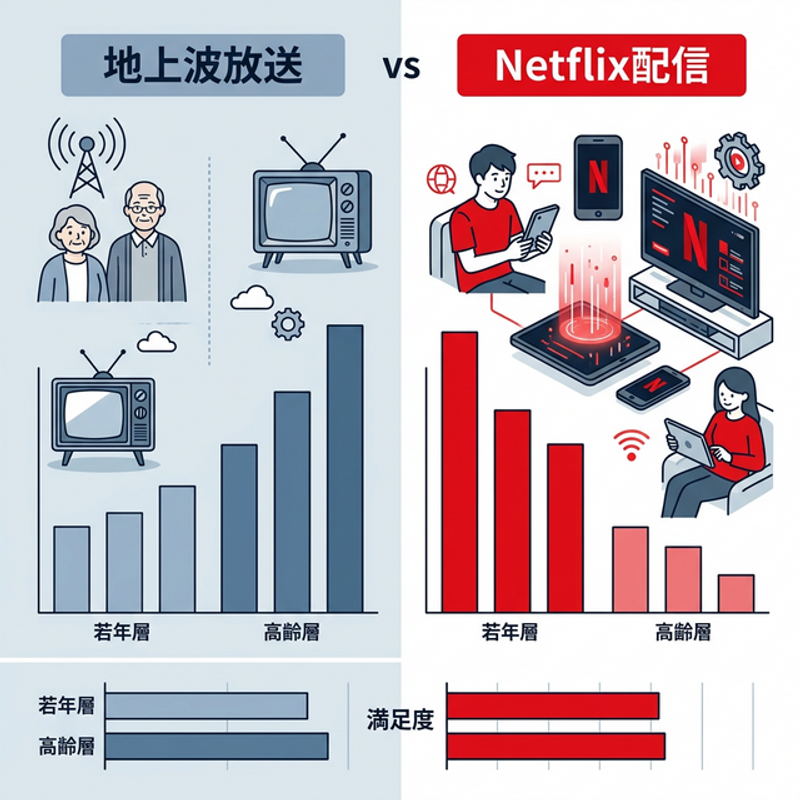 地上波 vs Netflix 比較