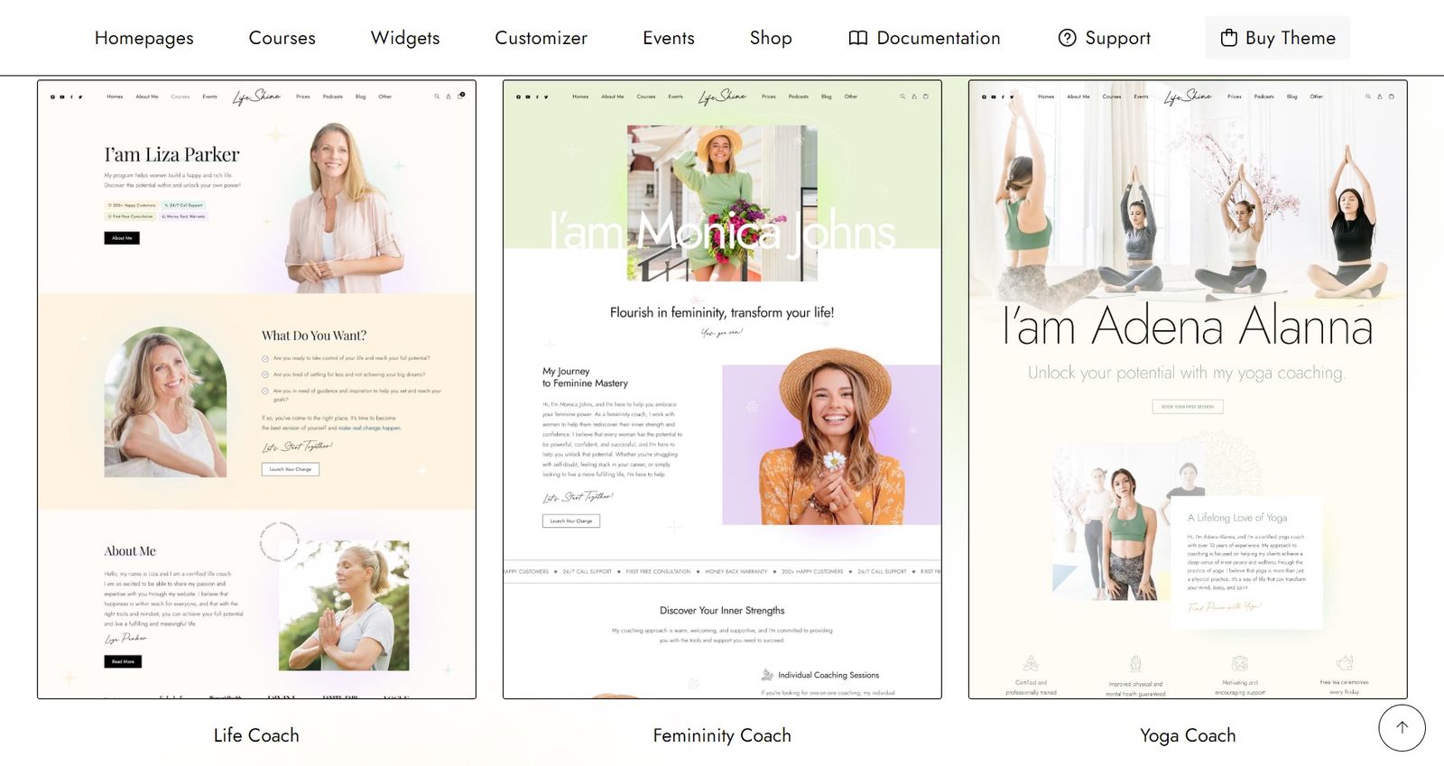 LifeShine - Coaching Online Courses WordPress Theme