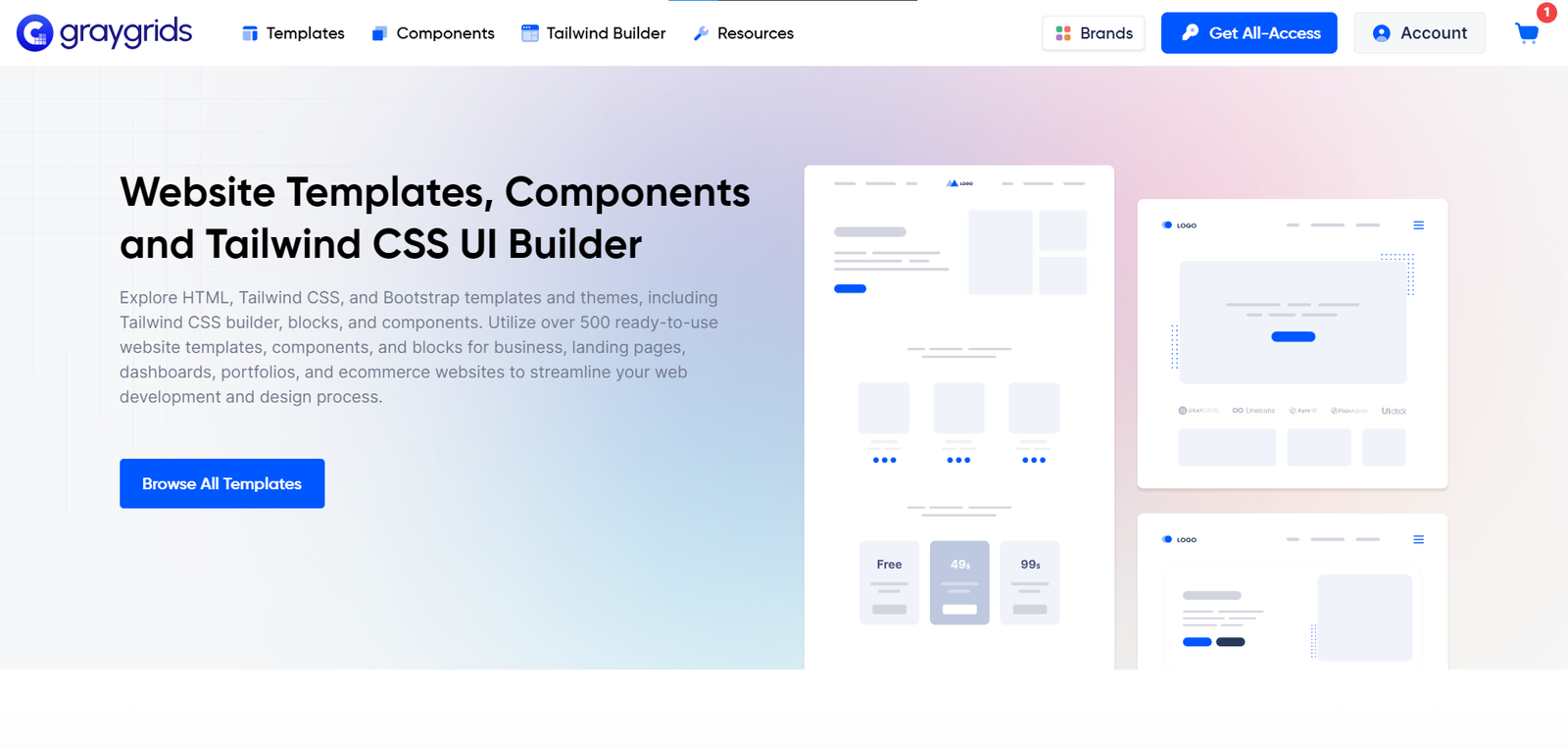GrayGrids - Download Free HTML Templates