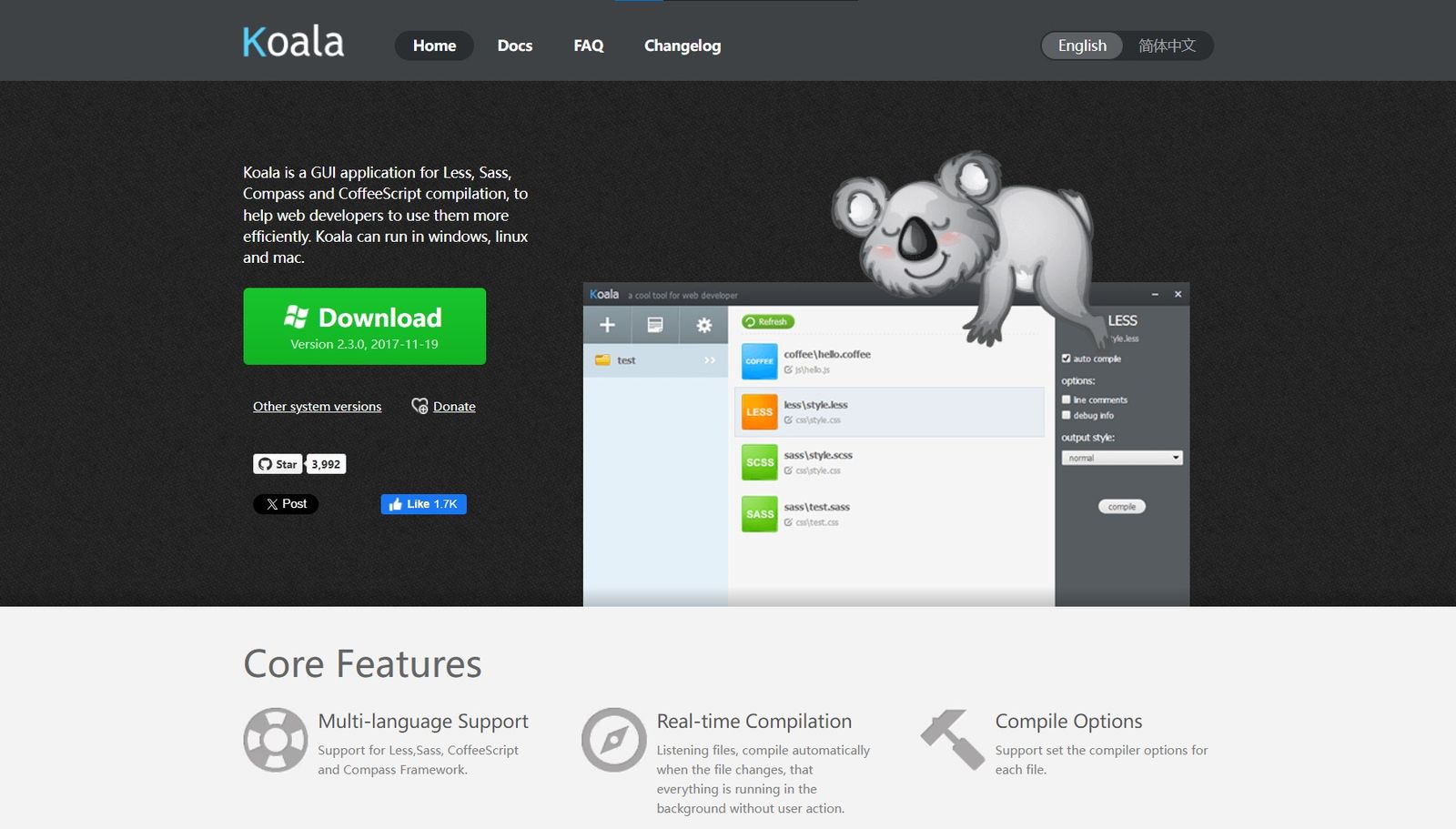 Koala - SASS or LESS compilers