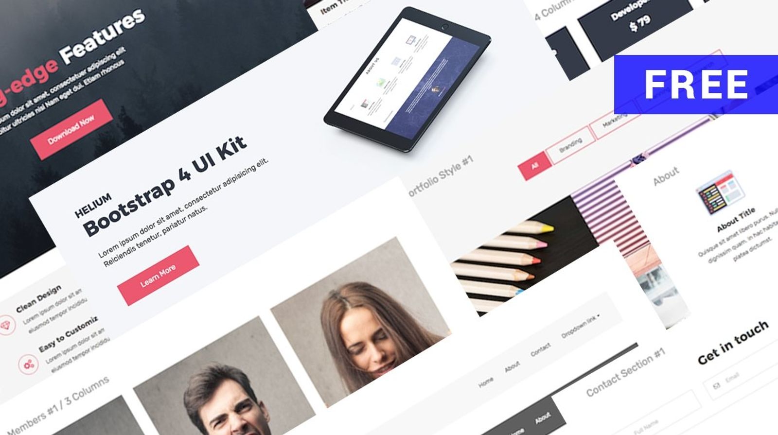bootstrap ui kit free helium