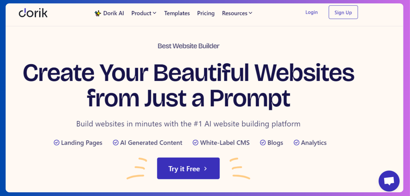 Dorik AI website Builder