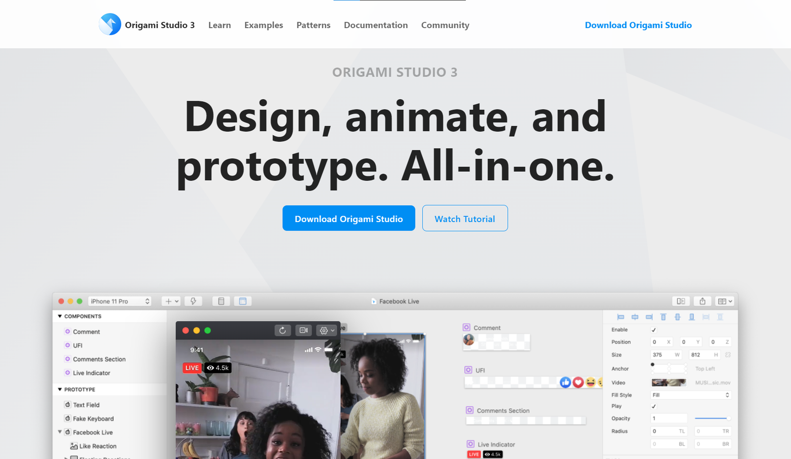 Origami Studio 3  - Free Prototyping Tools 