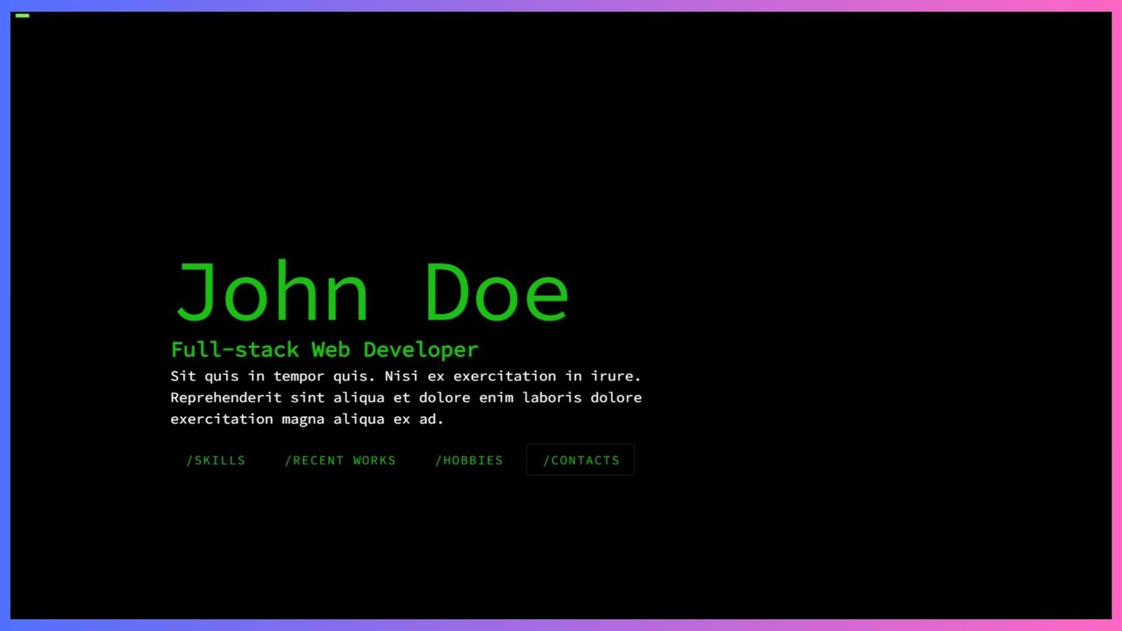 Hacker Freefolio
