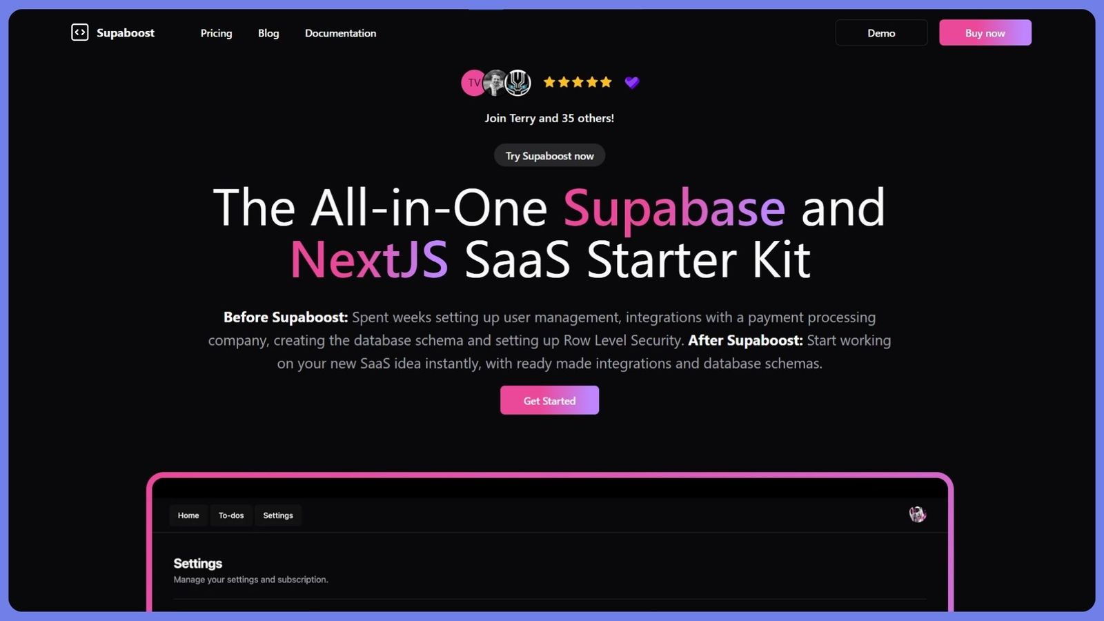 Supaboost | SaaS Starter Kit