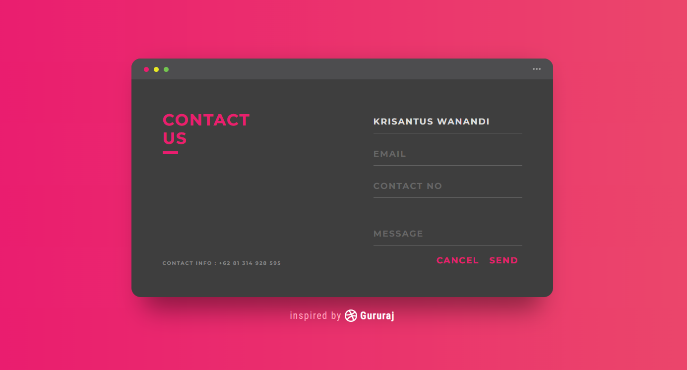 Beautiful UI - HTML Contact Us Page