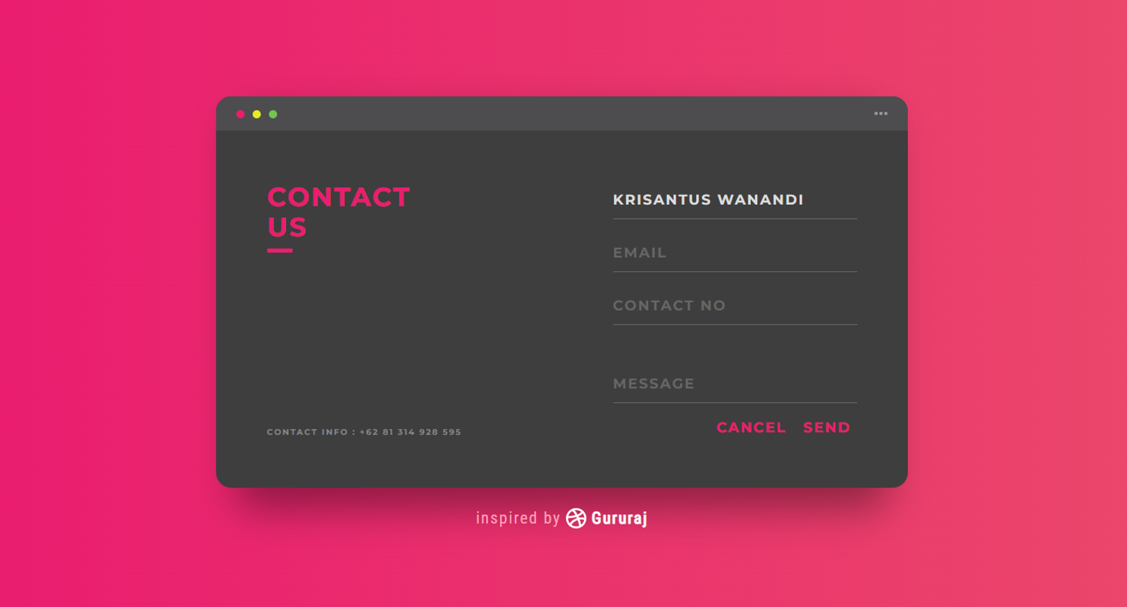 Beautiful UI - HTML Contact Us Page 
