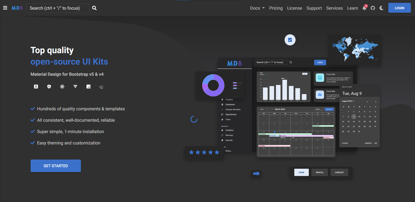 Material Design For Bootstrap - Free UI Kits