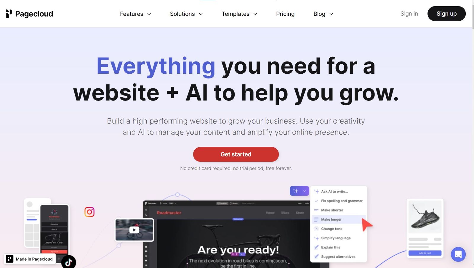 Pagecloud - Free AI Website Builders