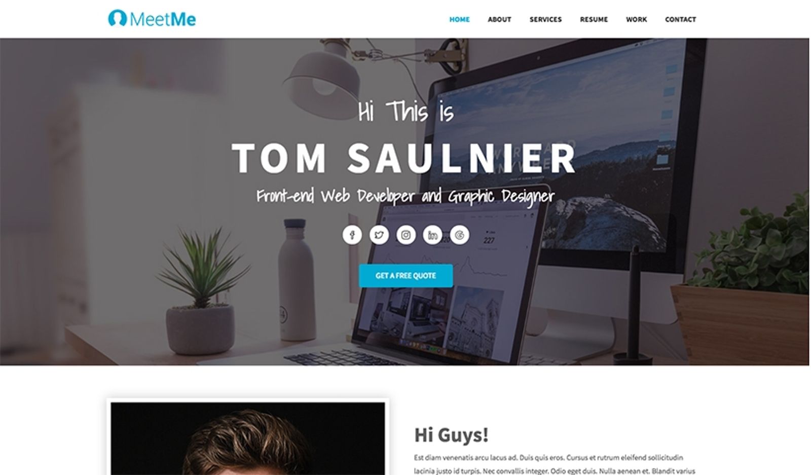 MeetMe CV Template