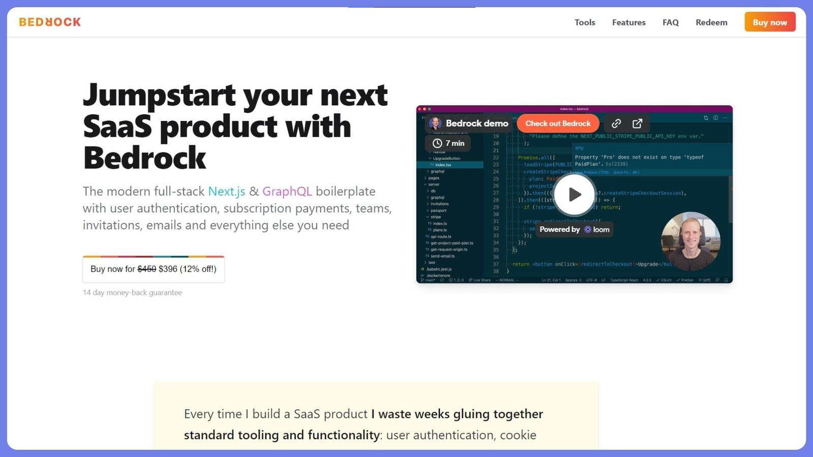Bedrock - Nextjs SaaS Boilerplate
